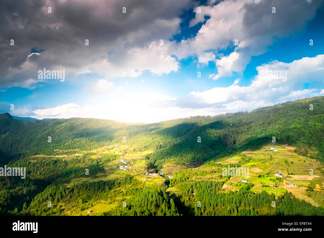 Vallée de montagne Banque D'Images