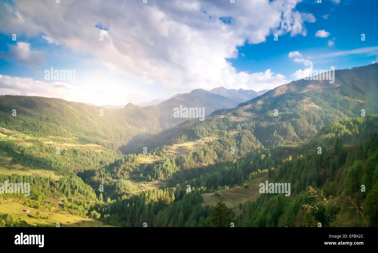 Vallée de montagne Banque D'Images