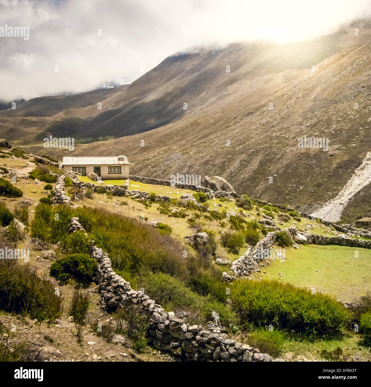 Paysage de montagne panoramique Banque D'Images