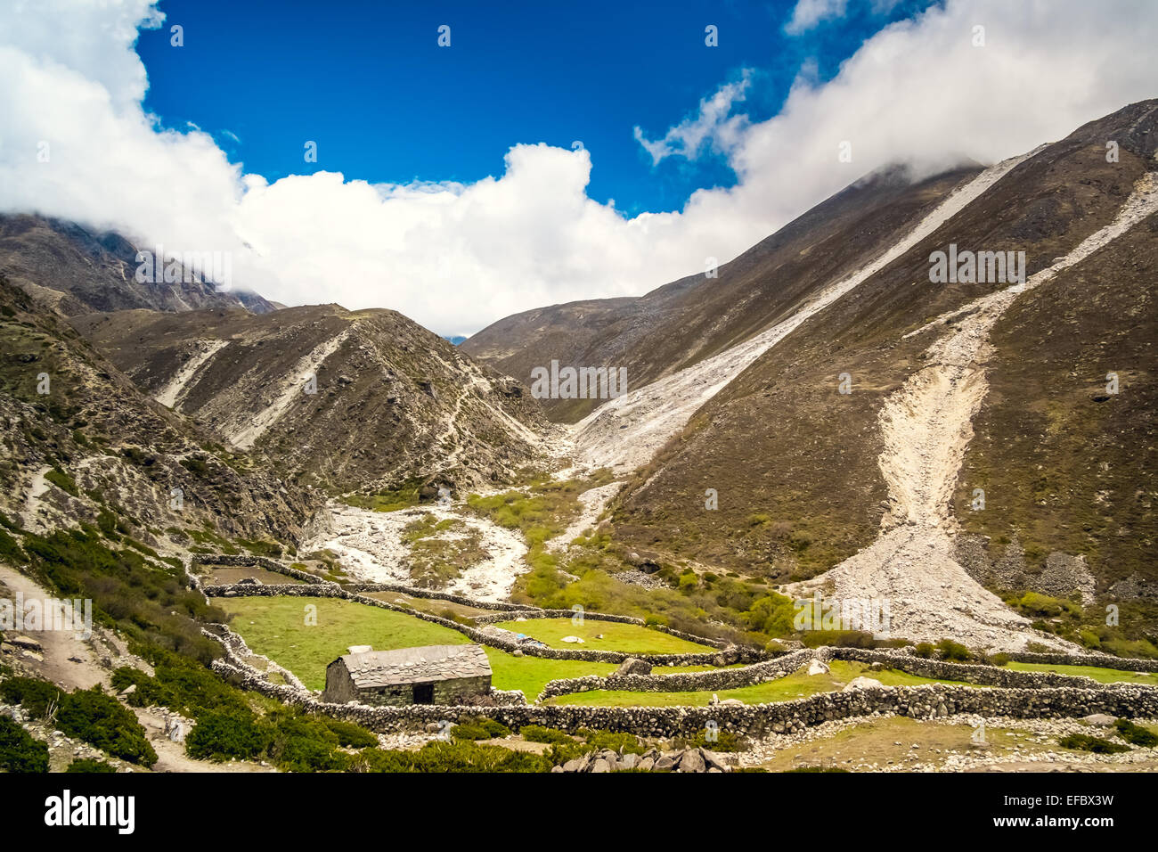 Paysage de montagne panoramique Banque D'Images