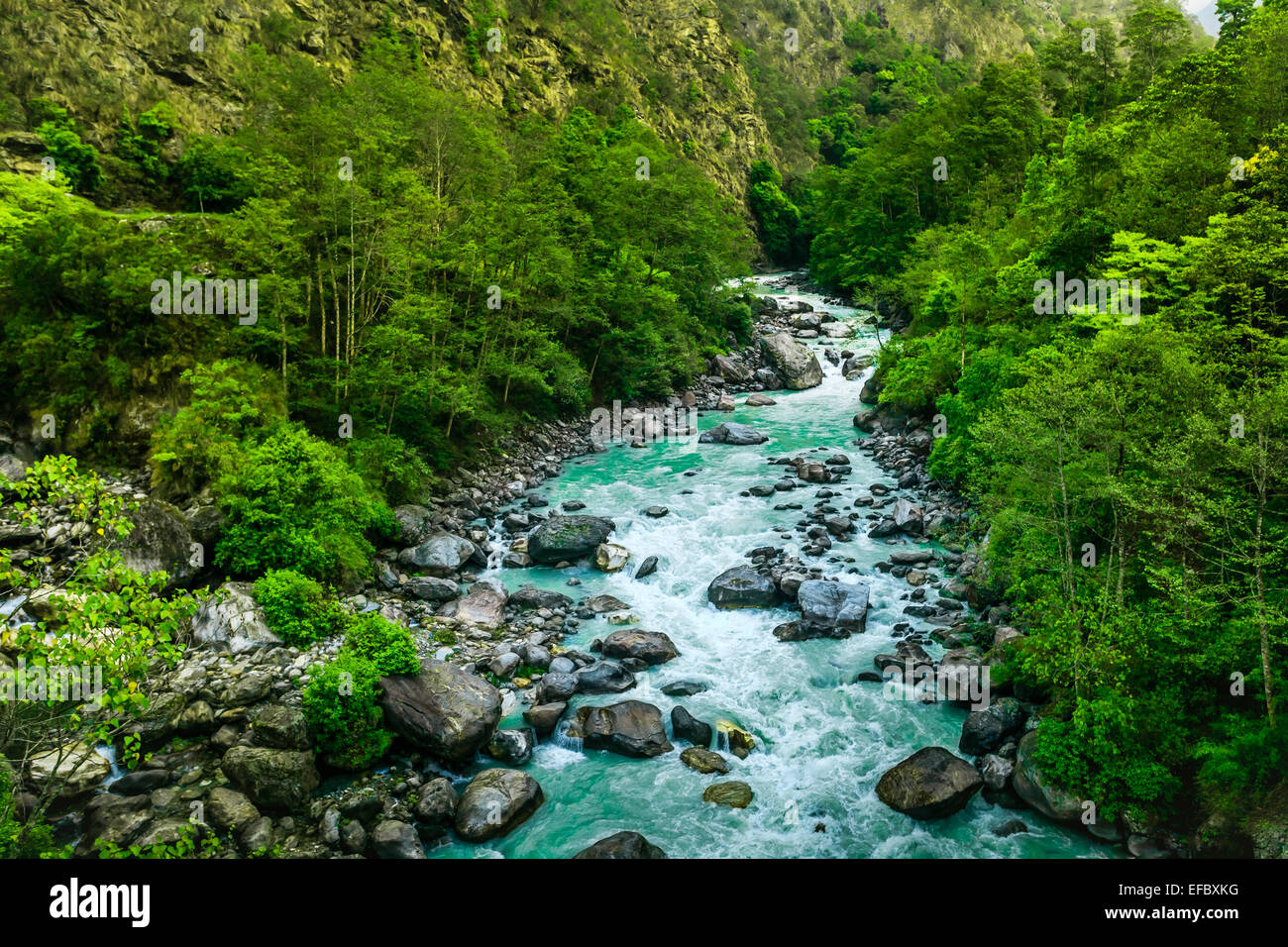 Rivière d'everest trek Banque D'Images Rivière d'everest trek Banque D'Images