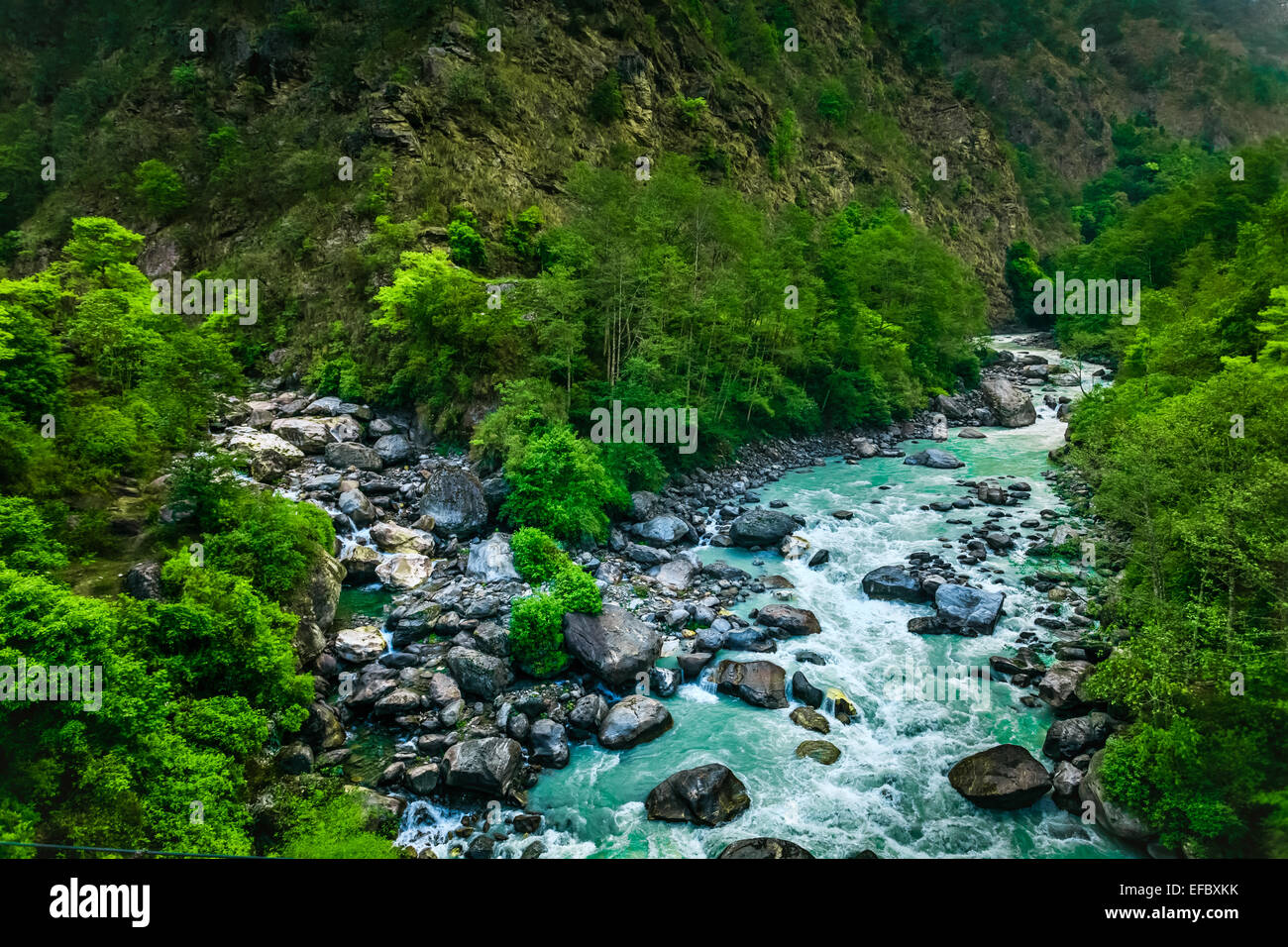 Rivière d'everest trek Banque D'Images Rivière d'everest trek Banque D'Images