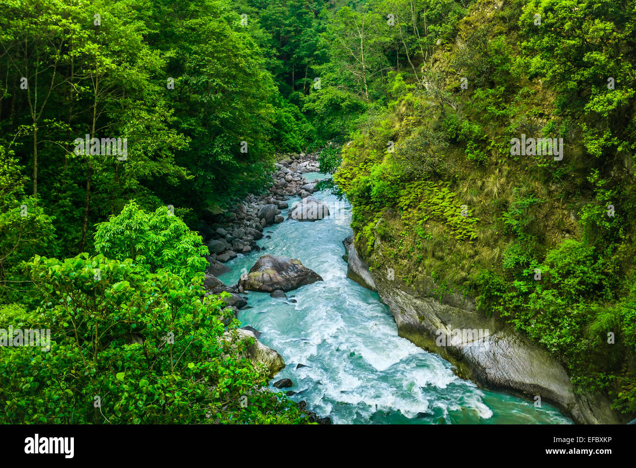 Rivière d'everest trek Banque D'Images Rivière d'everest trek Banque D'Images