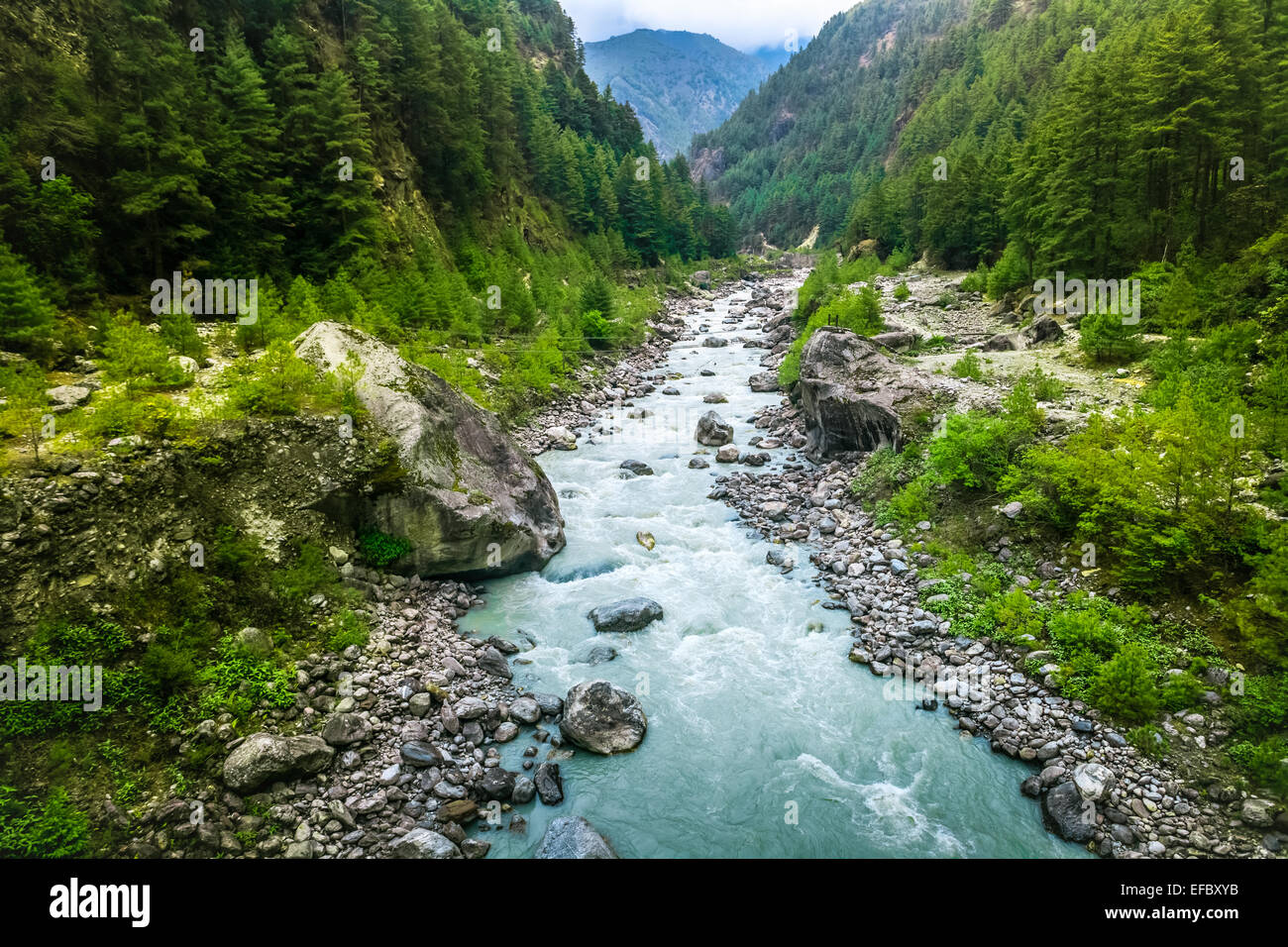 Rivière d'everest trek Banque D'Images Rivière d'everest trek Banque D'Images