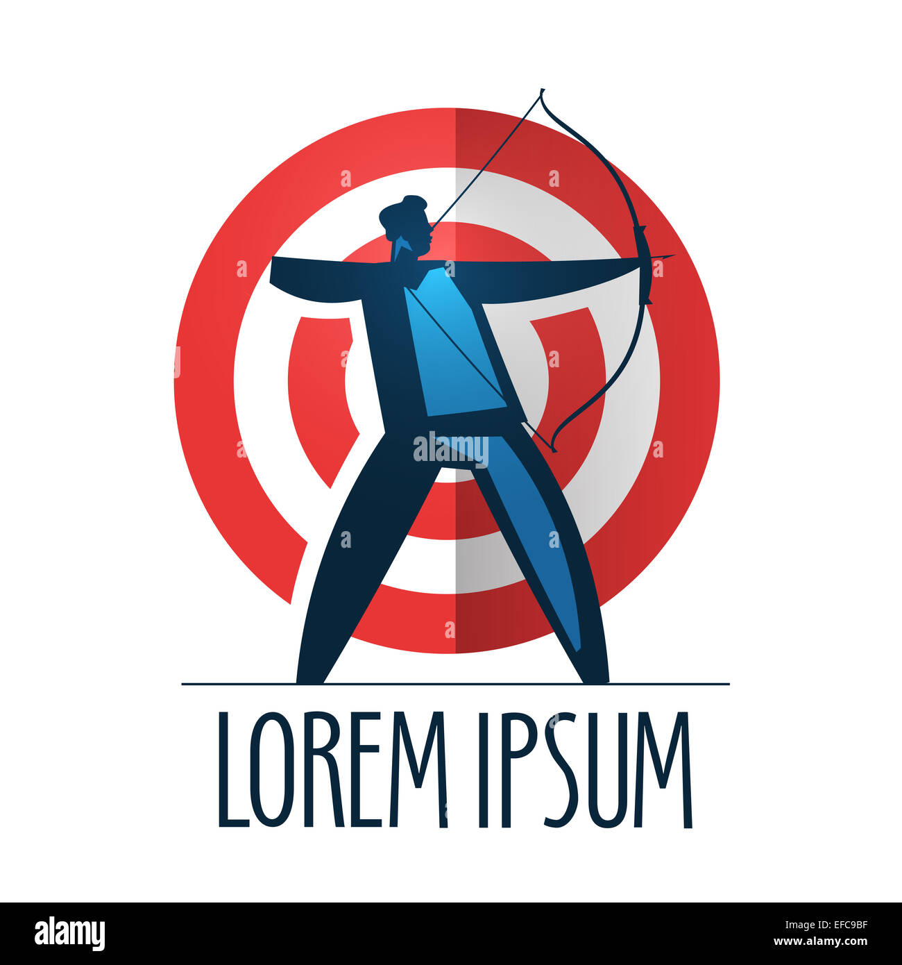 Tir à l'logo vector modèle. L'icône de cible ou de sport. Banque D'Images