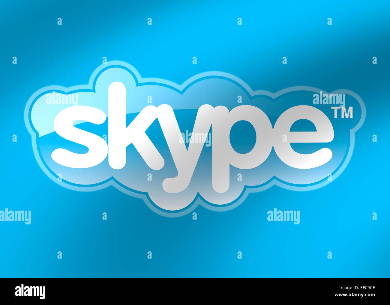 Logo symbole icône Skype drapeau emblème Banque D'Images