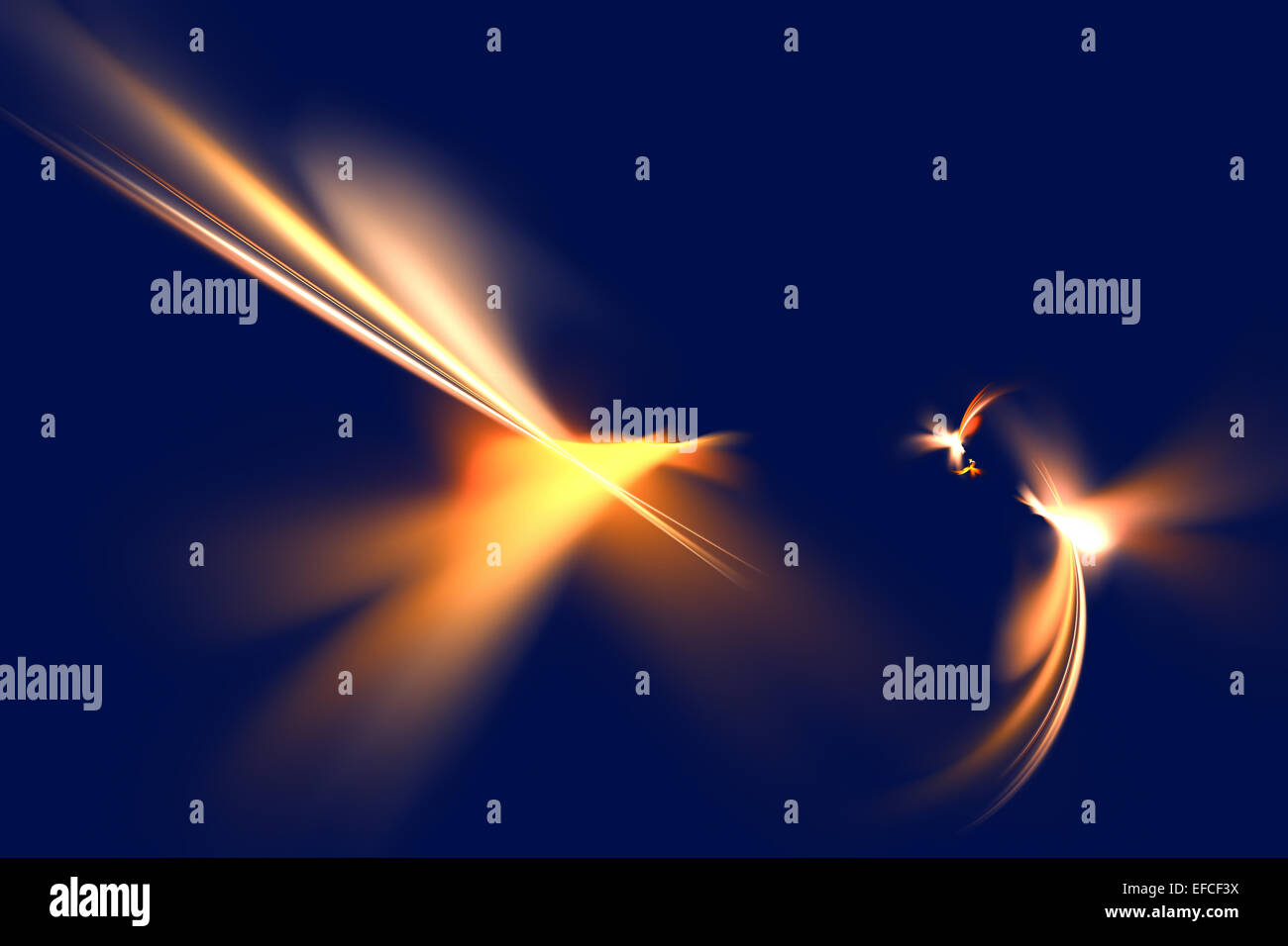 Abstract Fractal rougeoyant Fiery Banque D'Images