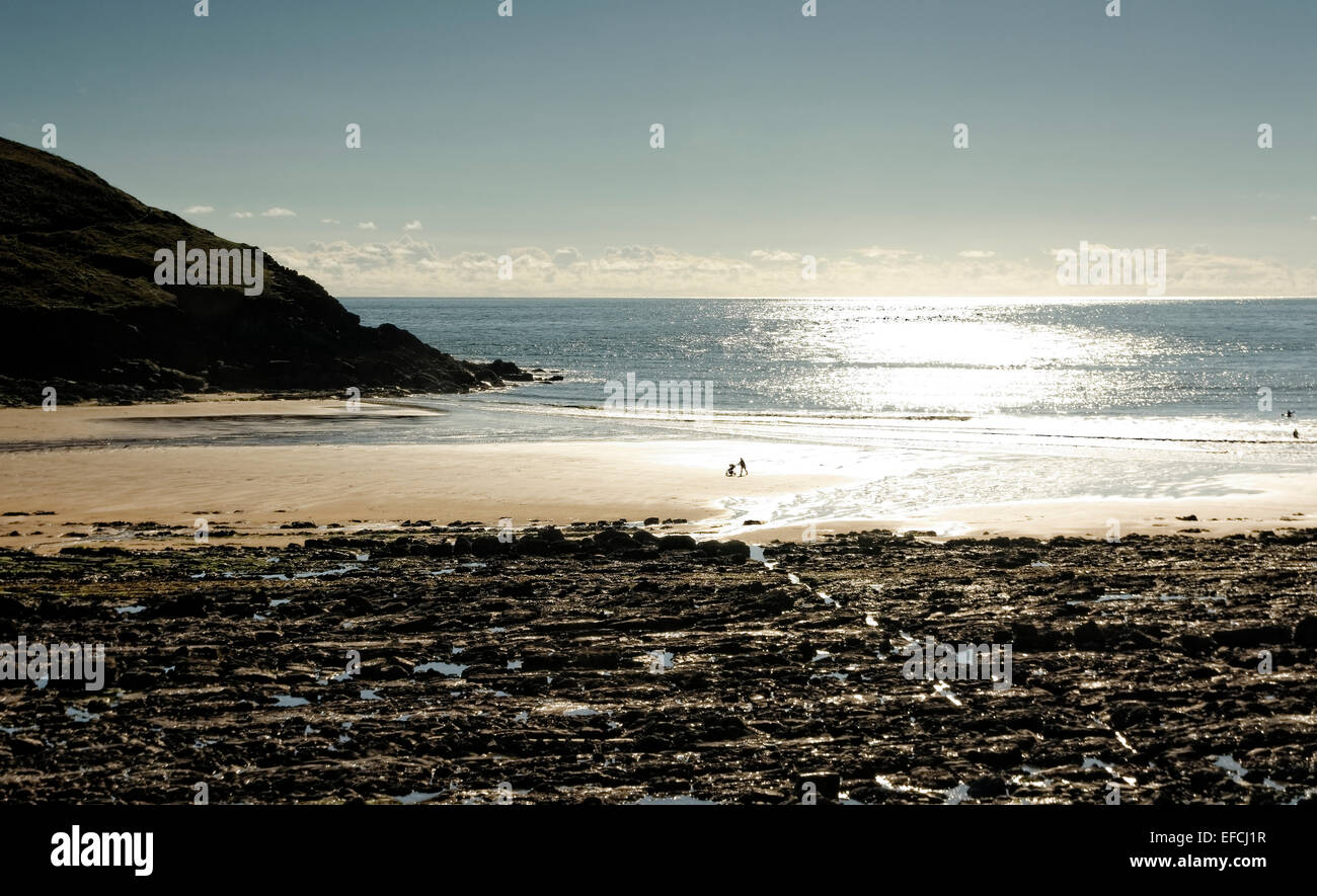 St florence, Pembrokeshire, Pays de Galles a une grande belle grande baie et une attraction touristique sous un ciel ouvert. Banque D'Images