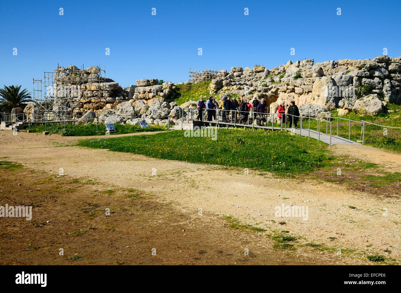 Île de Gozo, temples de Ggantija Banque D'Images