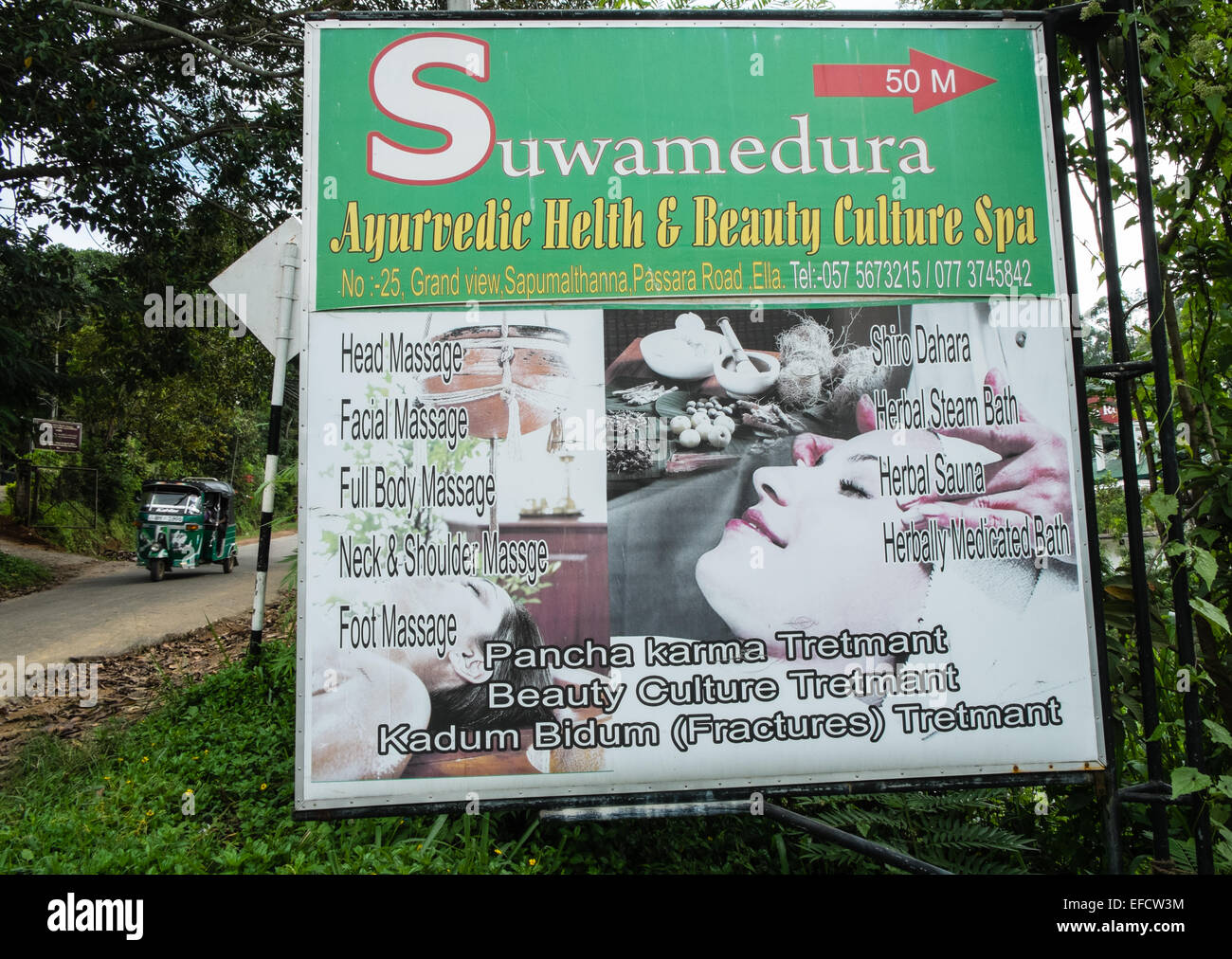 À Ville de Ella dans les hautes terres du Sri Lanka.Suwamedura la culture de santé et de beauté ayurvédiques spa centre de massage. Le Sri Lanka. Banque D'Images