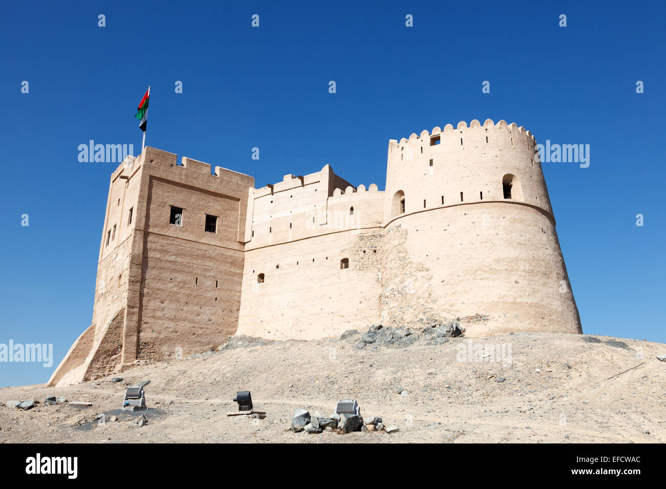 Le fort historique de Fujairah, Émirats Arabes Unis Banque D'Images