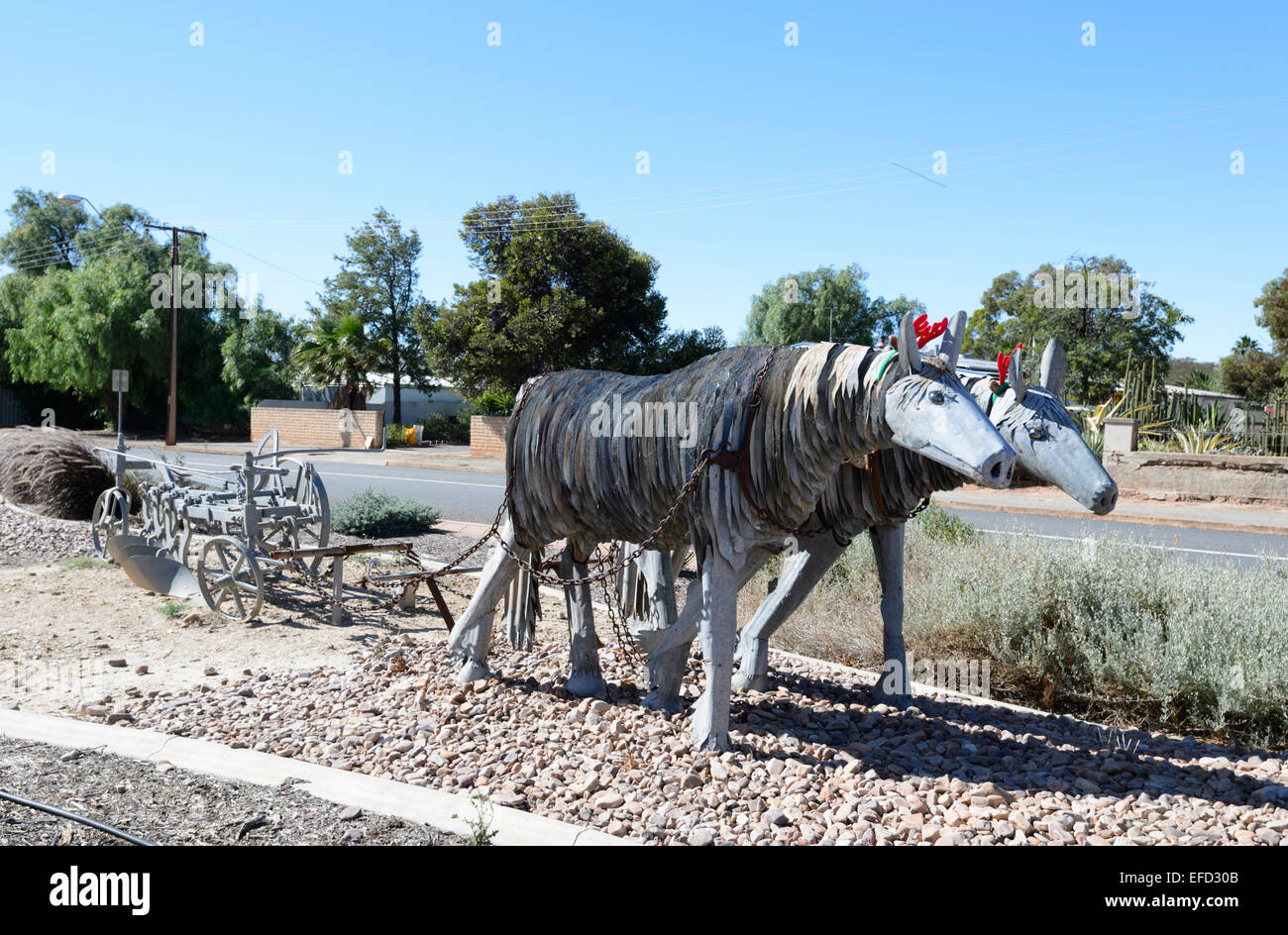 Affichage de Noël déjanté, Orroroo, Australie du Sud Banque D'Images