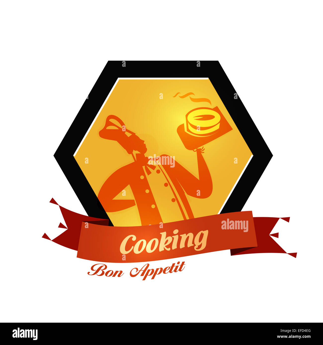 Modèle de conception de logo vector boulangerie Pain ou icône alimentaire.. Banque D'Images