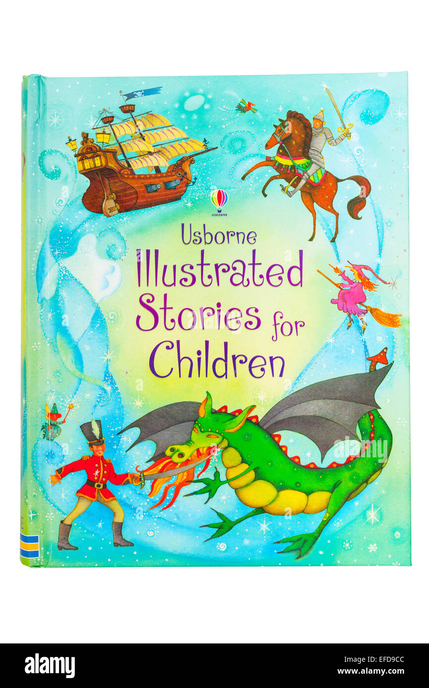 L'Usborne histoires illustrées pour les enfants livre sur un fond blanc Banque D'Images