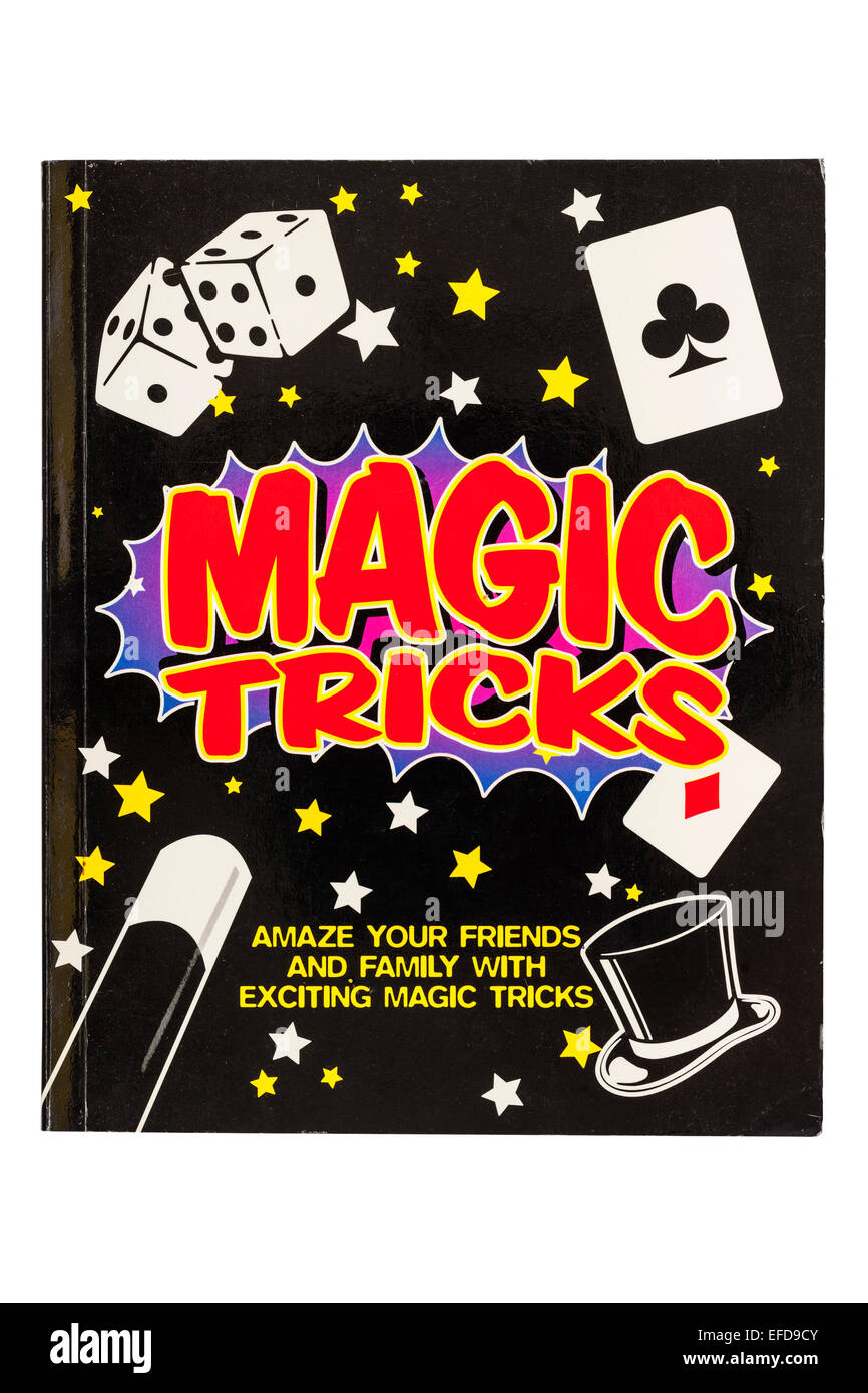 Les tours de magie livre sur un fond blanc Banque D'Images