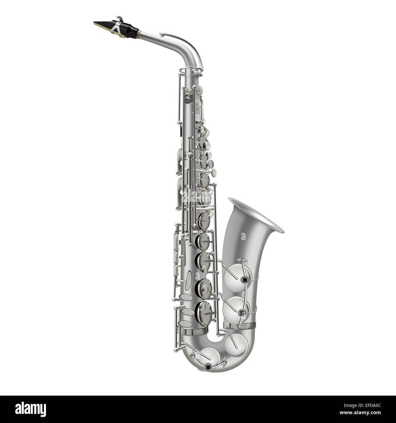 Vecteur saxophone photoréaliste illustration isolé sur fond blanc Banque D'Images