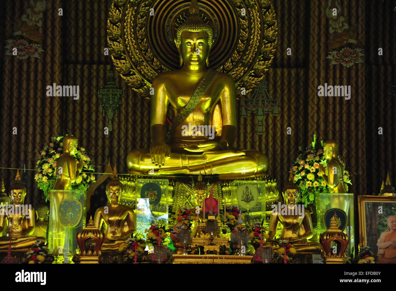 Wat Chana Songkram, Bangkok, Thaïlande. Banque D'Images