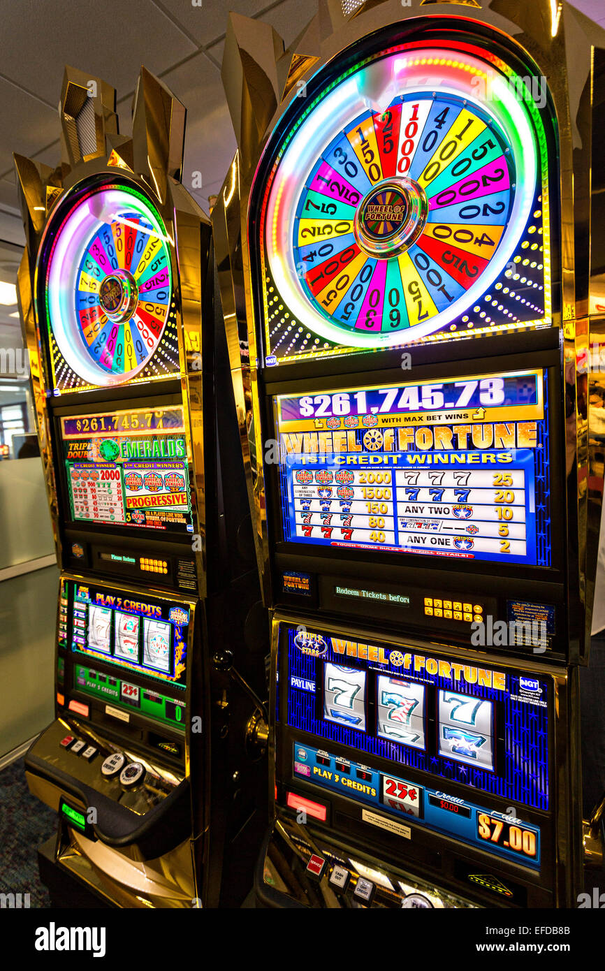 Machine à sous dans un casino Las Vegas, Nevada. Banque D'Images