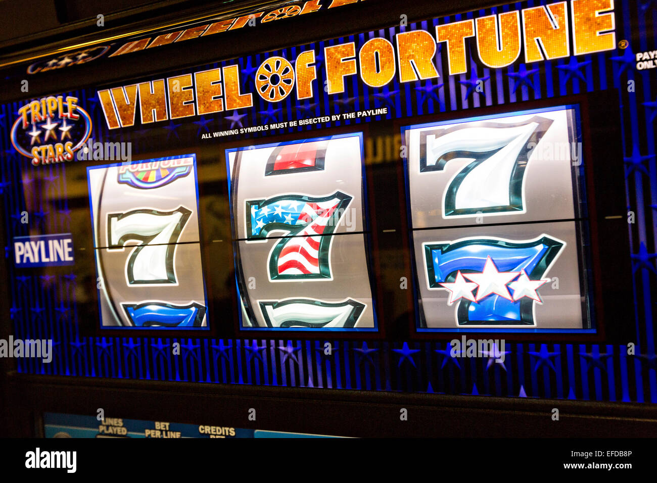 Machine à sous dans un casino Las Vegas, Nevada. Banque D'Images