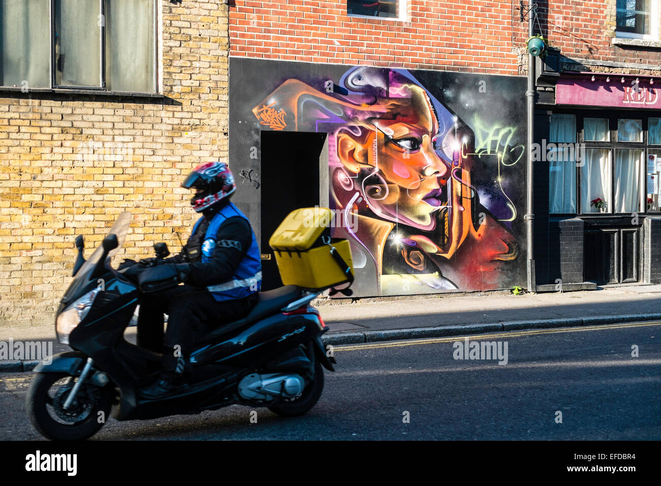 Graffiti sur le mur, Hoxton Strteet, Londres, Royaume-Uni Banque D'Images