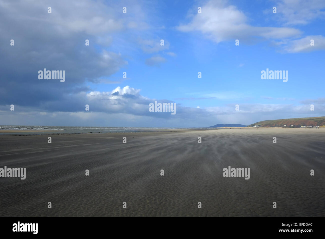 Plage de Borth Ynyslas Banque D'Images