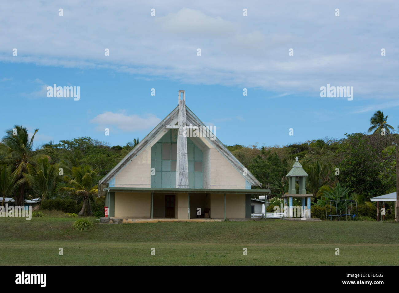 Territoire indépendant de la Nouvelle-Zélande, la Polynésie, Niue. Niue est un grand atoll corallien autonome. L'église. Banque D'Images