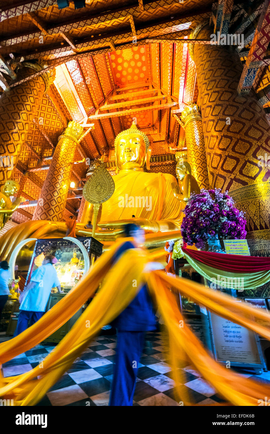 L'Asie. La Thaïlande, Phra Nakhon Si Ayutthaya, ancienne capitale du Siam. Ayutthaya parc archéologique, Wat Phra Chao Phanan Choeng Banque D'Images