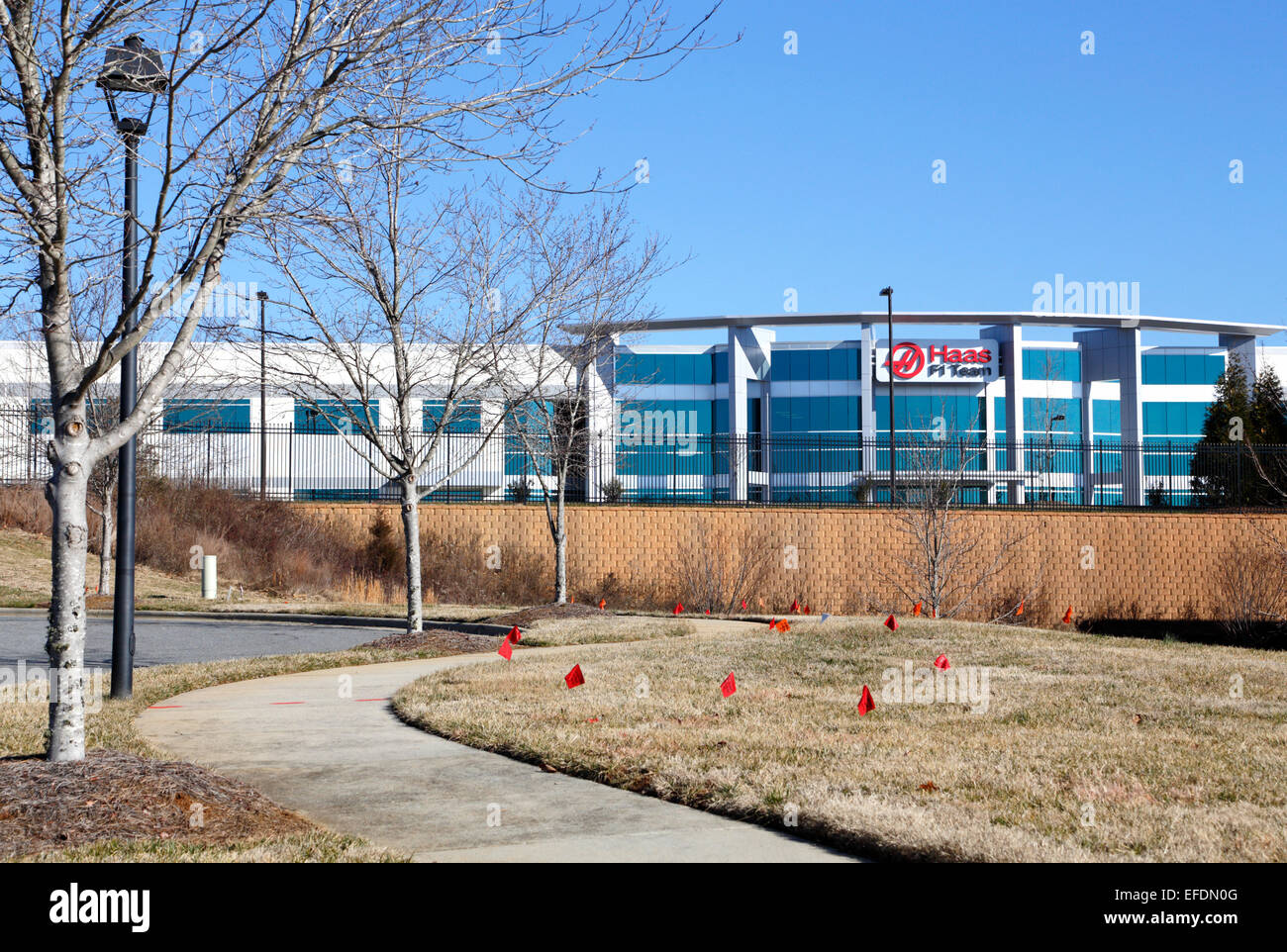 Haas F1 (formule 1) racing team's building de Kannapolis, Charlotte, Caroline du Nord. Banque D'Images