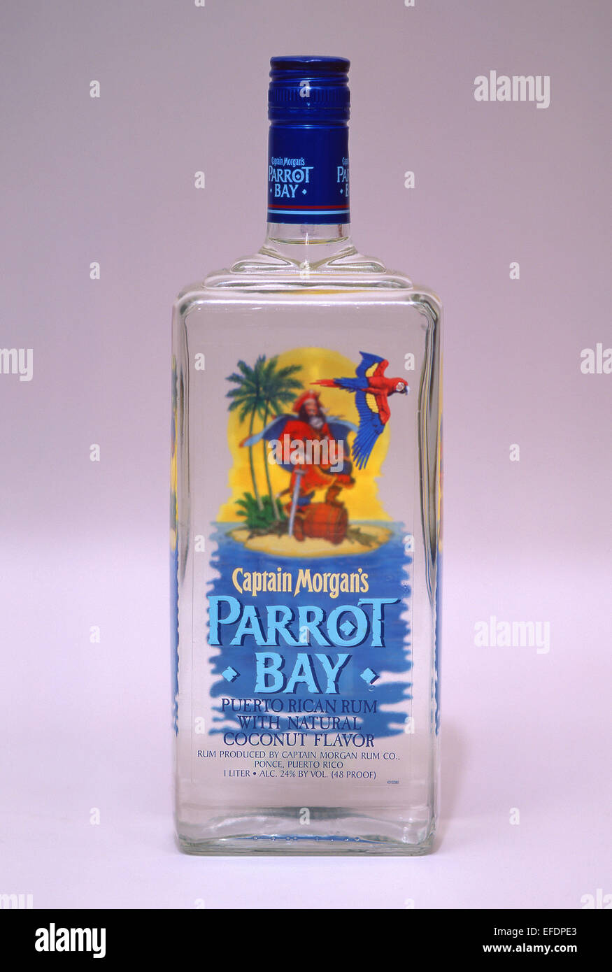 Bouteille de Captain Morgan's Parrot Bay (Porto Rico) le rhum, Porto Rico, Antilles, Caraïbes Banque D'Images