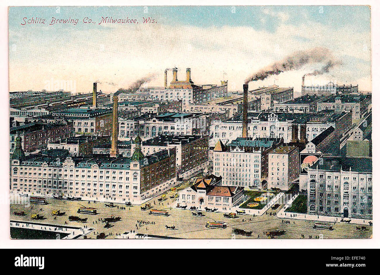 Schlitz Brewing Company, Milwaukee, Wisconsin, vers 1900 Banque D'Images