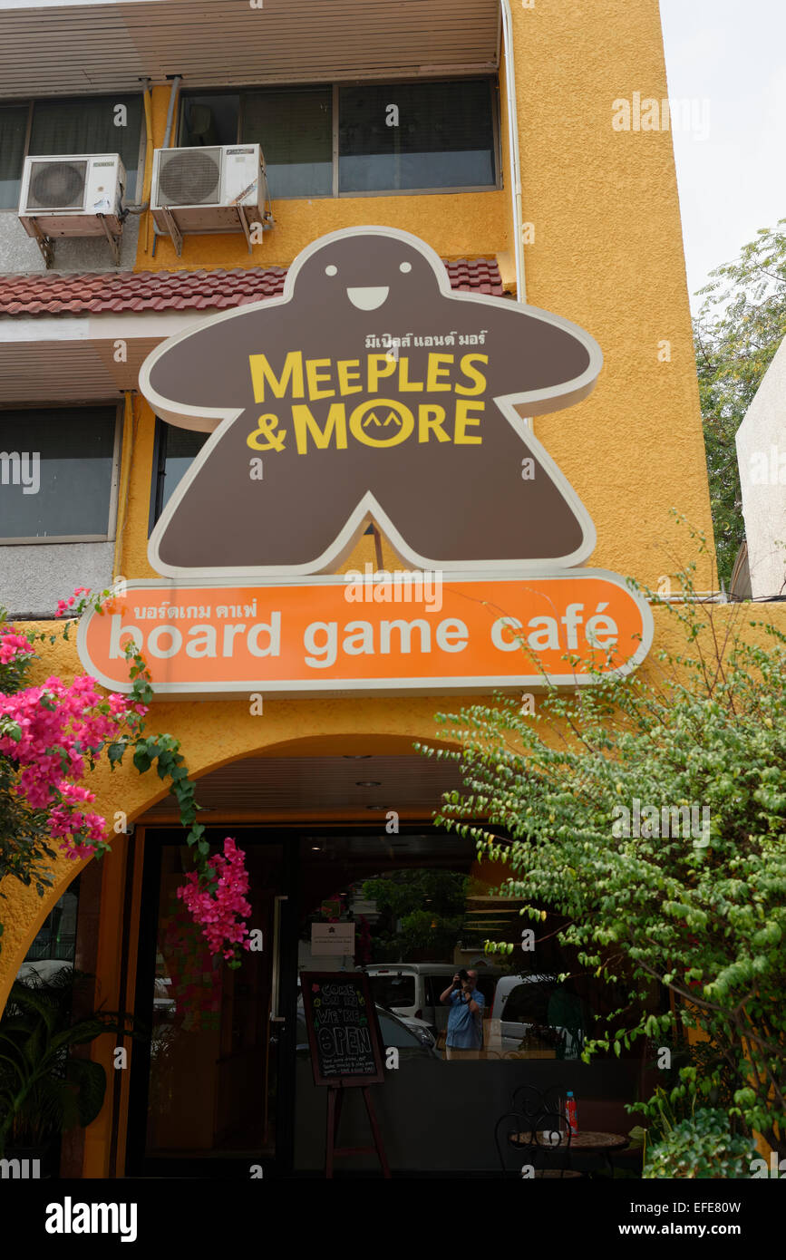 Jeu de cafe sign in Bangkok, Thaïlande Banque D'Images