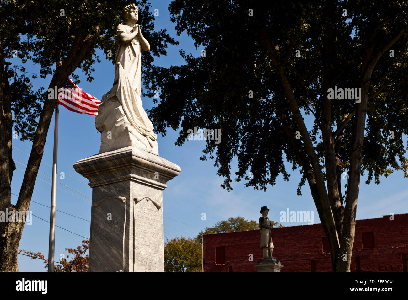 Monument dédié à la mémoire des femmes de la Confédération, Confederate Park Fort Mill en Caroline du Sud USA Banque D'Images