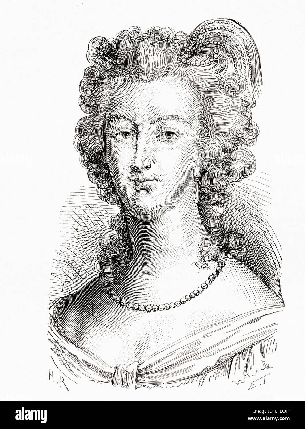 Marie Antoinette , 1755 - 1793. Reine de France en tant qu'épouse de Louis XVI. Banque D'Images