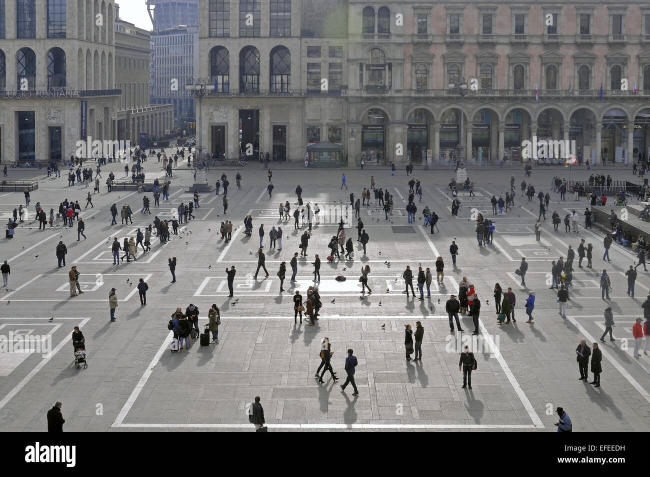 Milan, Italie, place du Duomo Banque D'Images
