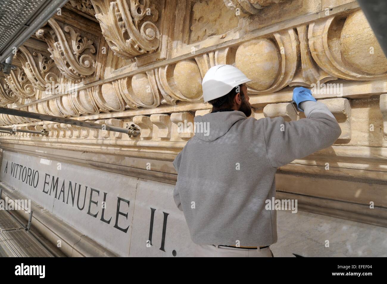 Milan (Italie) travaux de restauration de la galerie Vittorio Emanuele II Banque D'Images