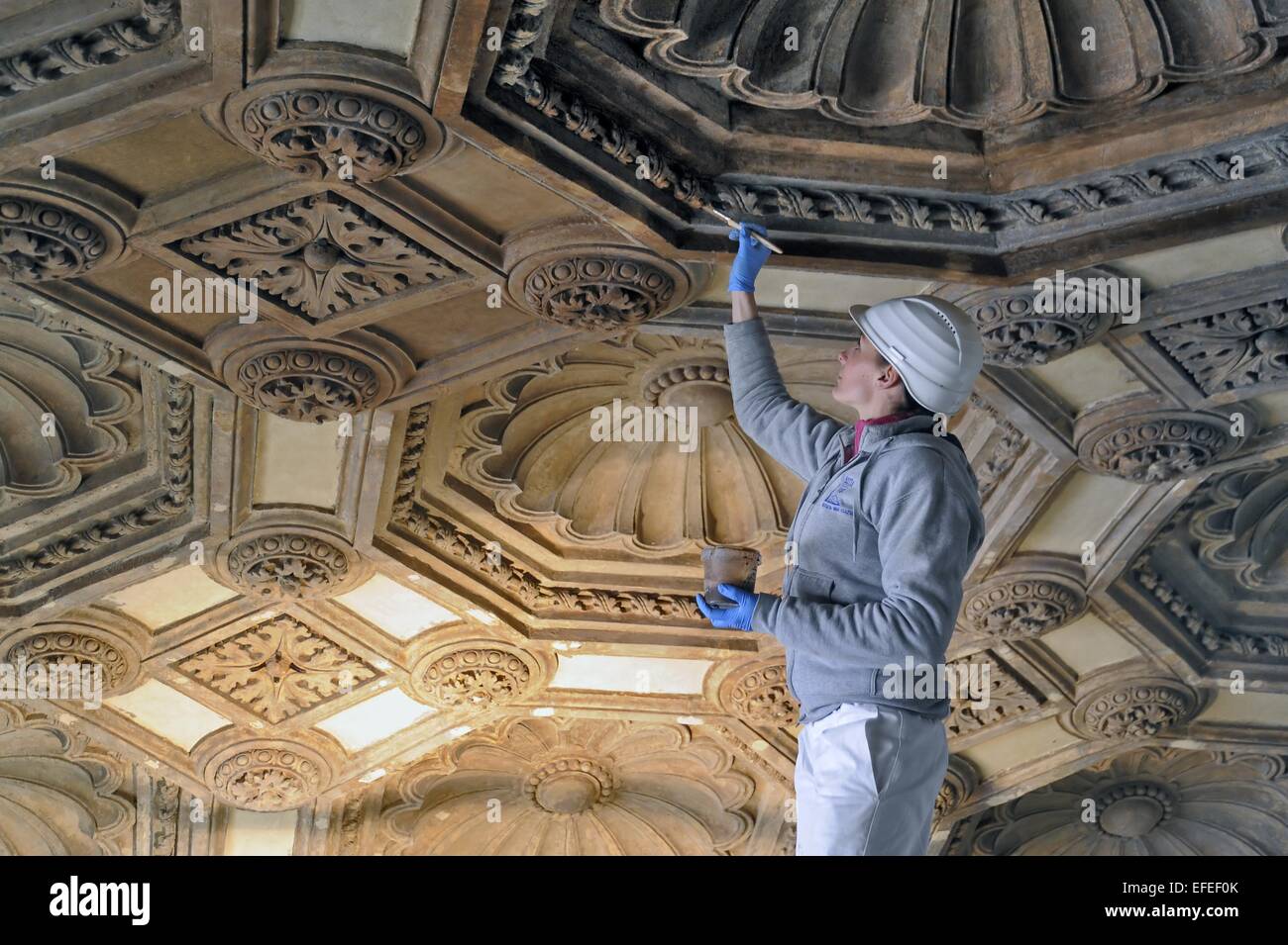 Milan (Italie) travaux de restauration de la galerie Vittorio Emanuele II Banque D'Images