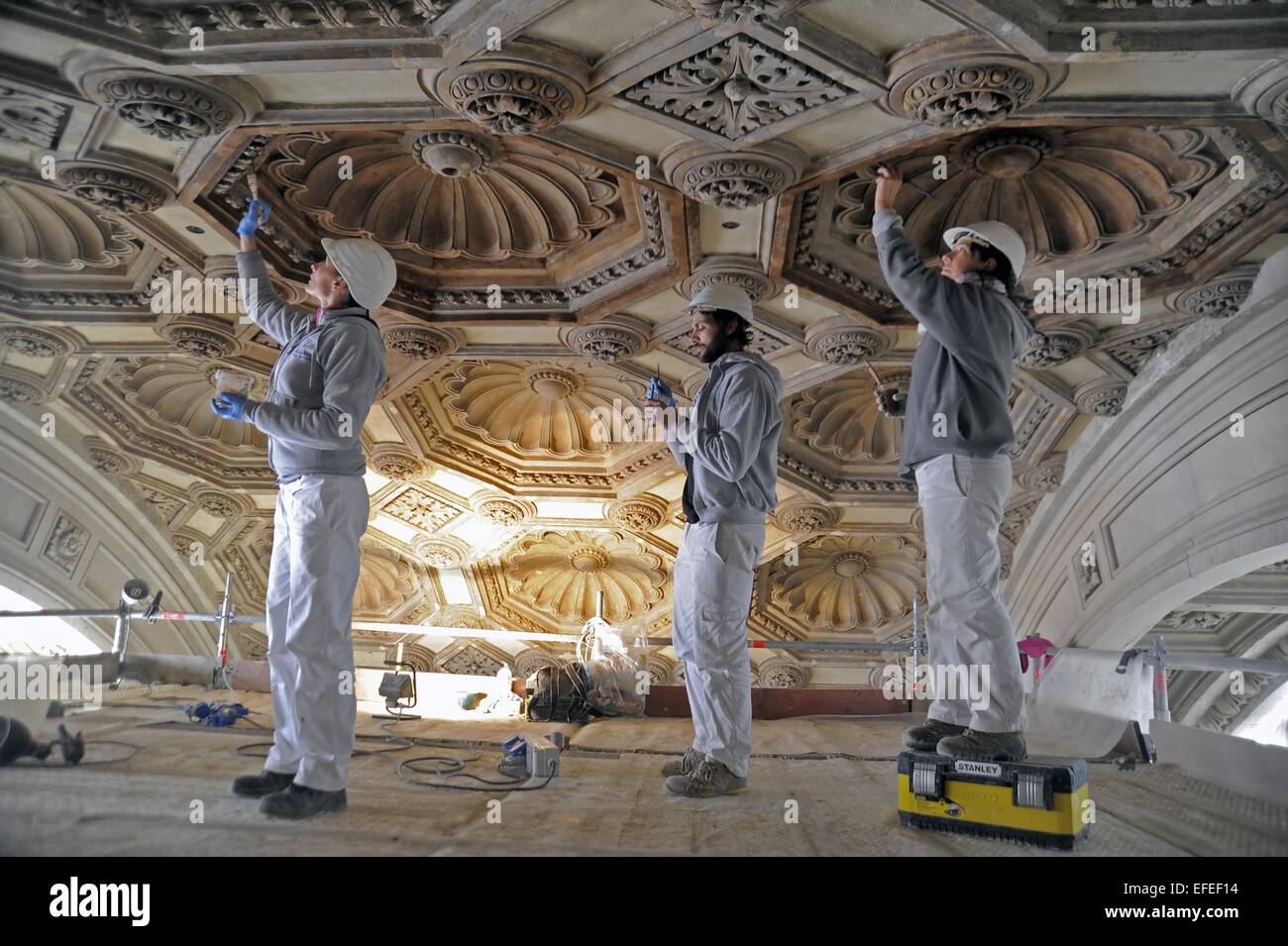 Milan (Italie) travaux de restauration de la galerie Vittorio Emanuele II Banque D'Images