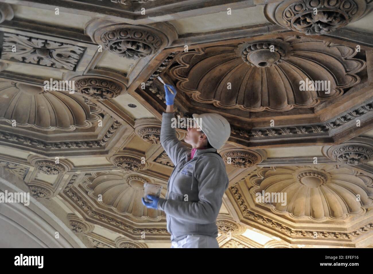 Milan (Italie) travaux de restauration de la galerie Vittorio Emanuele II Banque D'Images