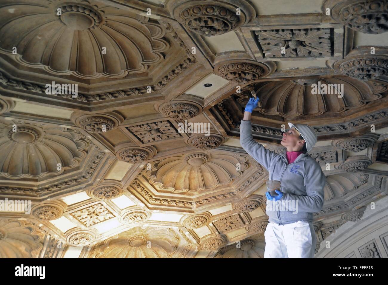 Milan (Italie) travaux de restauration de la galerie Vittorio Emanuele II Banque D'Images
