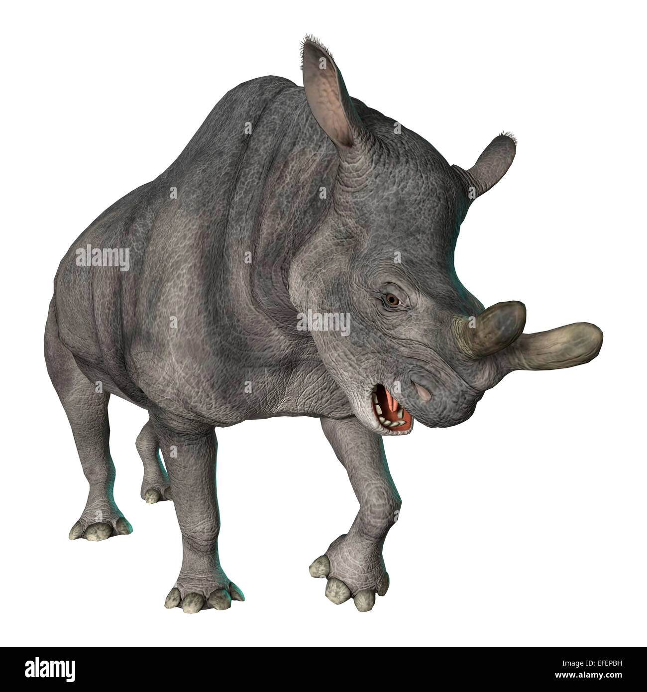 Numérique 3D render of a Brontotherium isolé sur fond blanc Banque D'Images