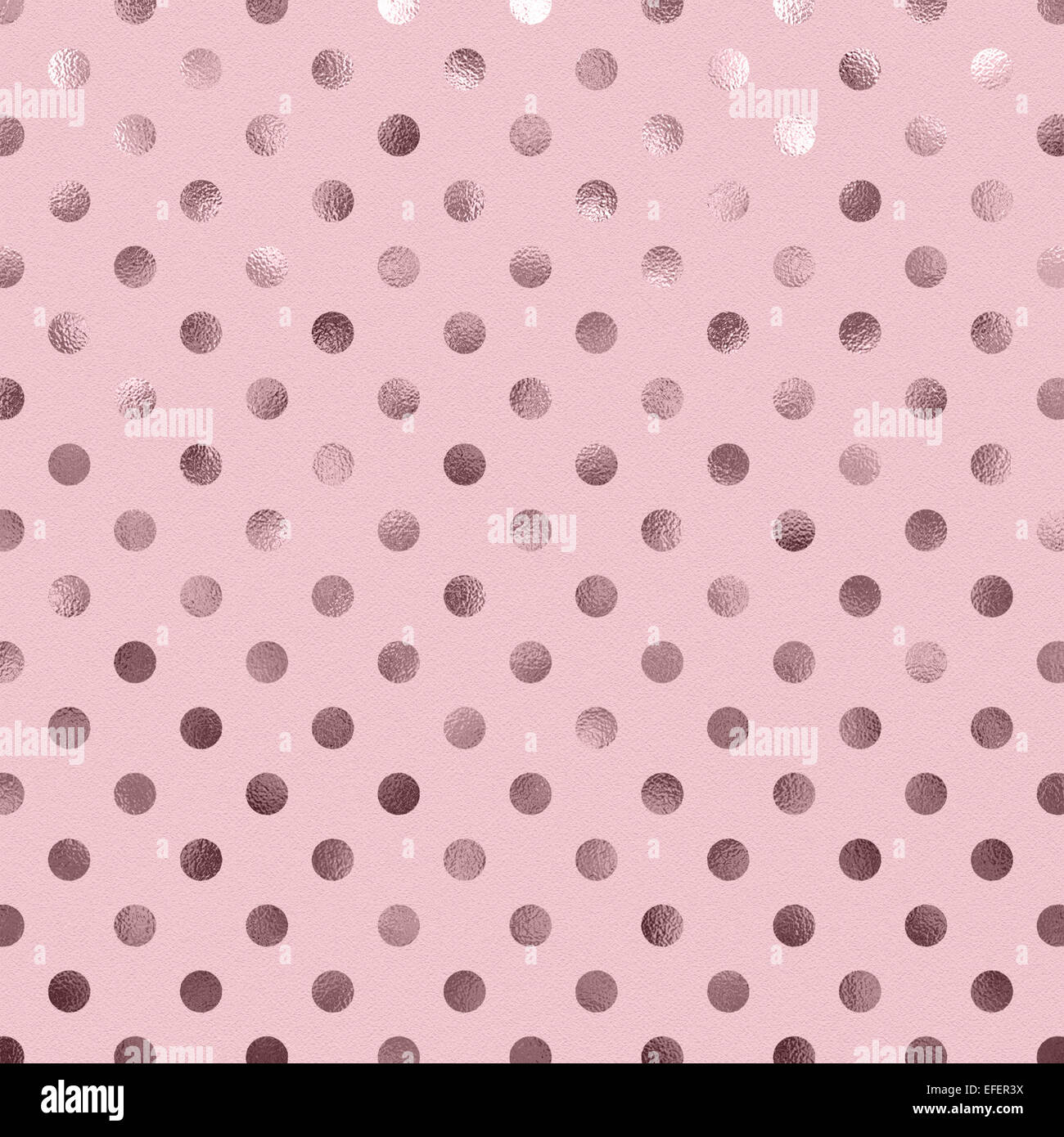 Feuille métallique Rose Bubblegum Motif à pois Swiss Dots papier texture fond couleur Banque D'Images