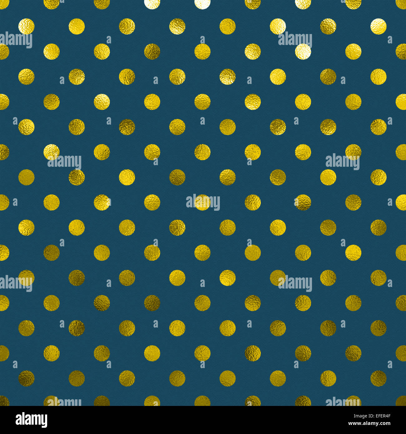 Verge d'Or jaune feuille métallique ardoise bleu foncé motif à pois Swiss Dots papier texture fond couleur Banque D'Images