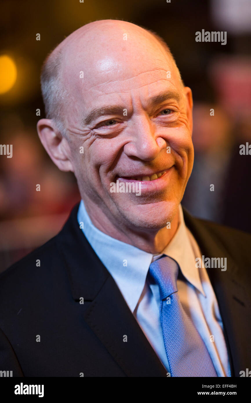 Santa Barbara, Californie, USA. 1er février, 2015. J.K. Simmons arrive à la 30e Festival International du Film de Santa Barbara. Crédit : Scott London/Alamy Live News Banque D'Images