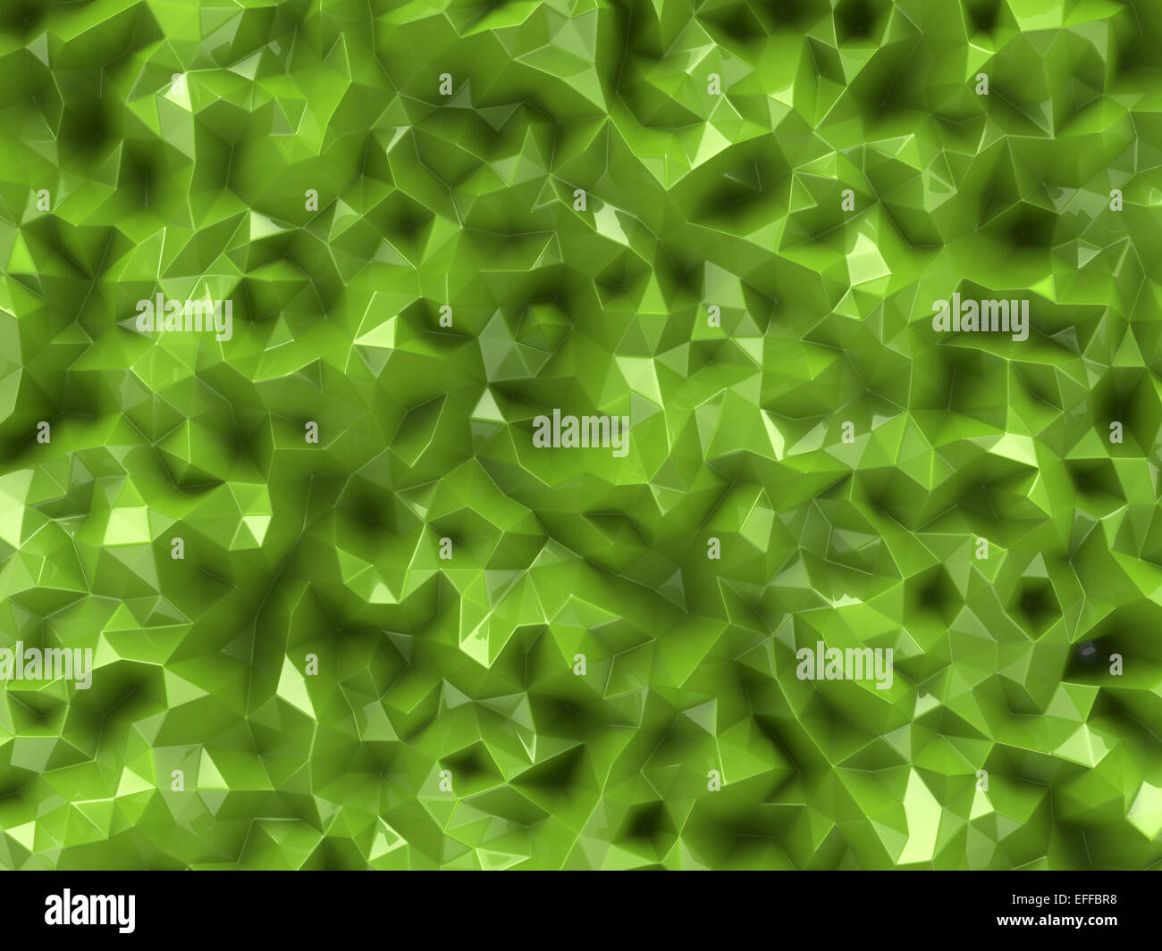 3D render of abstract graphic green low poly texture de fond Banque D'Images