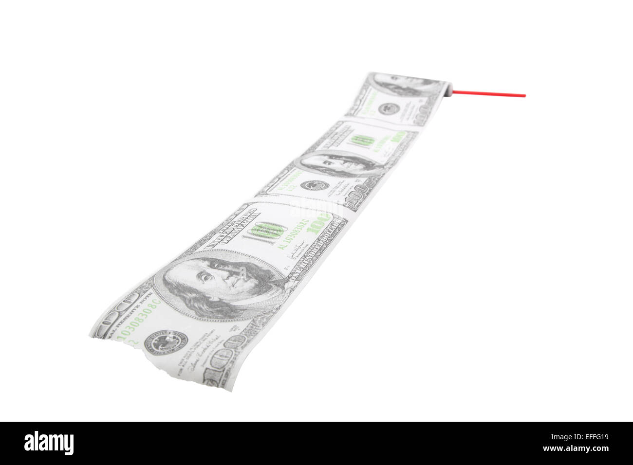 Rouleau d'argent sur fond blanc Banque D'Images Rouleau d'argent sur fond blanc Banque D'Images