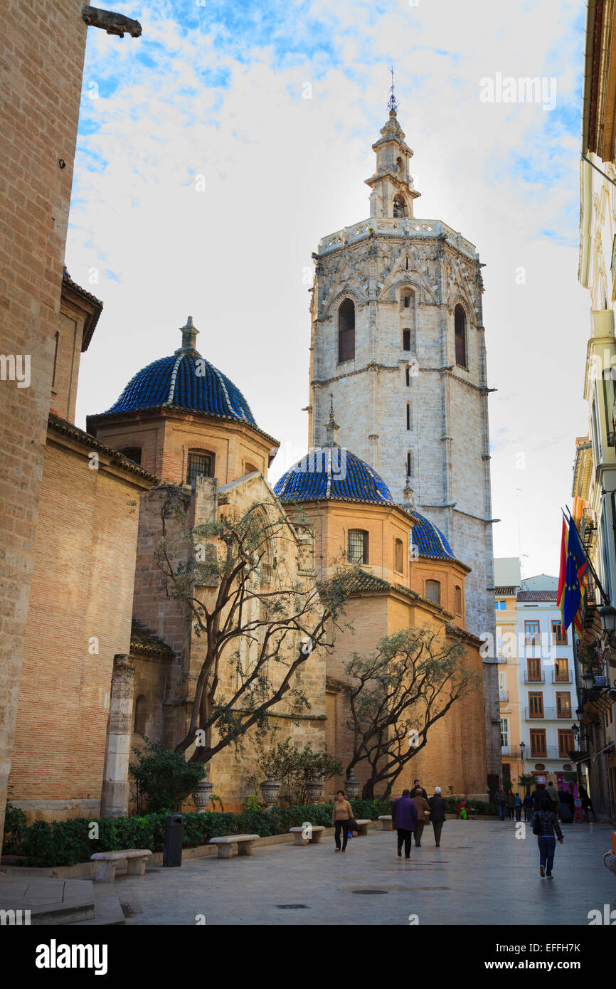 Miguelete le clocher de la cathédrale de Valence Espagne Banque D'Images