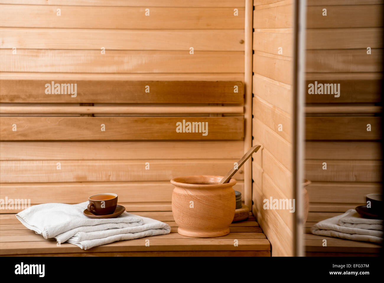 Sauna finlandais Banque D'Images
