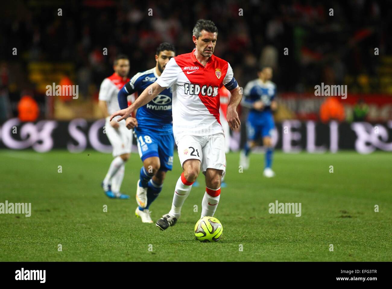 Jeremy TOULALAN - 01.02.2015 - Monaco/Lyon - 23ème journée de Ligue 1 -.Photo : Eric Gaillard/Icon Sport Banque D'Images