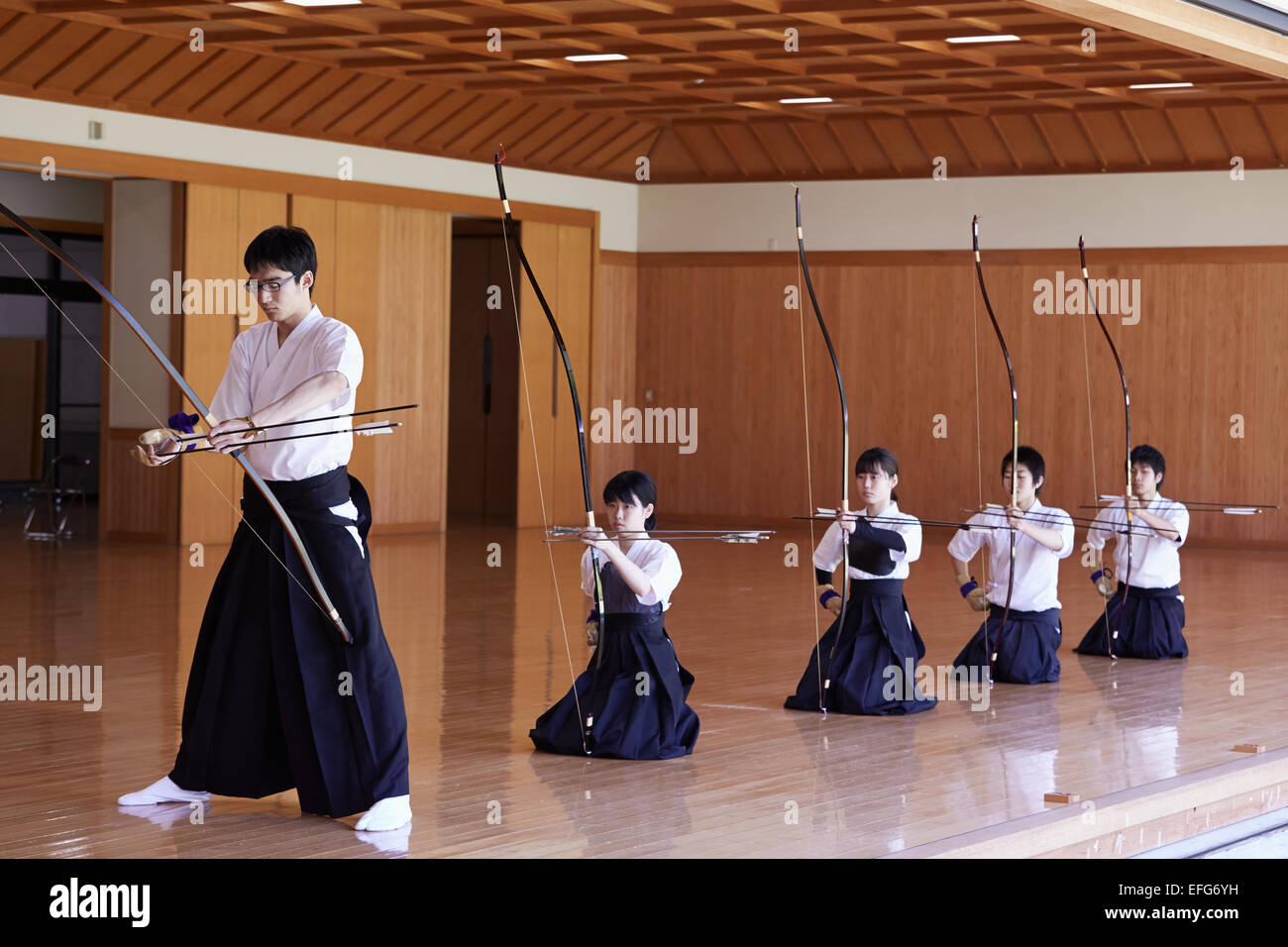 Tir à l'arc japonais, Tokyo, Japon Banque D'Images