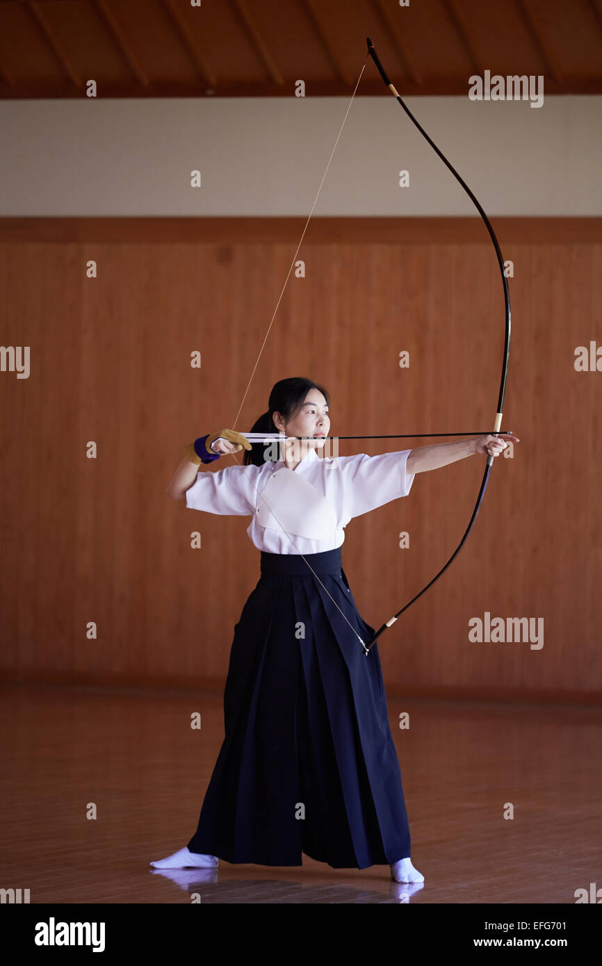 Tir à l'arc japonais, Tokyo, Japon Banque D'Images